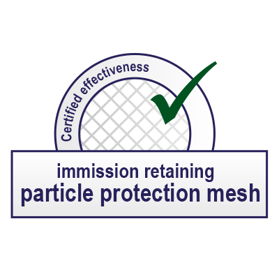 immission-retaining mesh